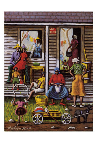 Framed Art Snapping Peas (notecard) by Melvin King | 8 x 5 ½