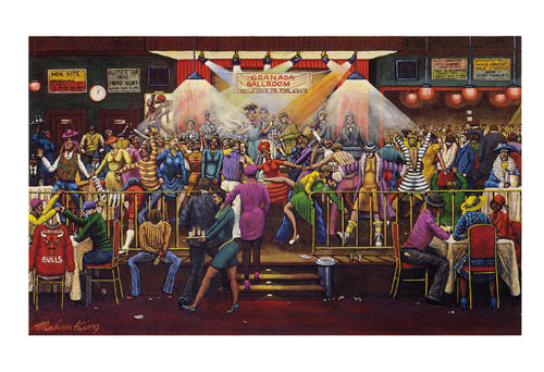 Framed Art The Steppers Street (notecard) by Melvin King | 5 ½ x 8