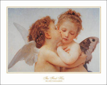 The First Kiss by William-Adolphe Bouguereau | 22 x 28 Fine Art Print