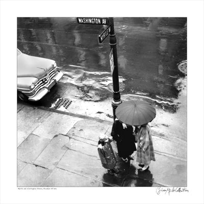 Framed Art Myrtle Avenue, Brooklyn, New York, 1948 by Merlis Collection