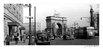 Framed Art Park Slope, Brooklyn, New York, 1948 by Merlis Collection