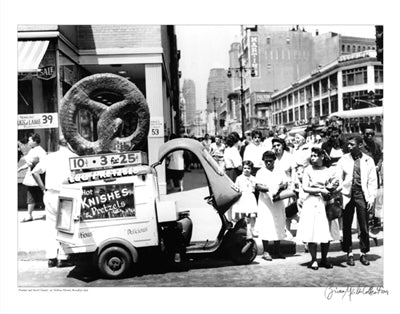 Pretzel Vendor, Brooklyn, New York, 1956 by Merlis Collection