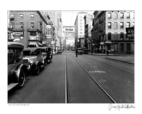 Framed Art Court Street, Brooklyn, New York, 1928 by Merlis Collection
