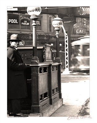 Framed Art Subway Entrance, Flatbush and Atlantic Aves, Brooklyn by Merlis Col...