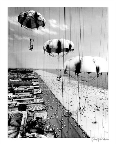 Framed Art Parachute Jump, Coney Island, 1958 by Merlis Collection