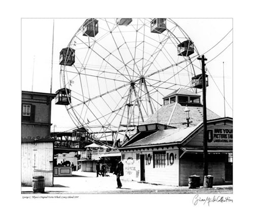 Framed Art George Tilyou Ferris Wheel, Coney Island, 1897 by Merlis Collection