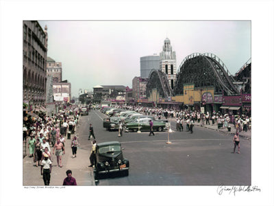 Framed Art Coney Island, Brooklyn, New York, 1950 by Merlis Collection