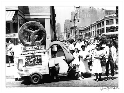 Pretzel Vendor, Brooklyn, New York, 1956 by Merlis Collection