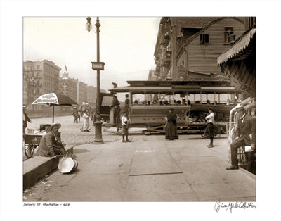 Delancey Street, Manhattan, 1907 by Merlis Collection