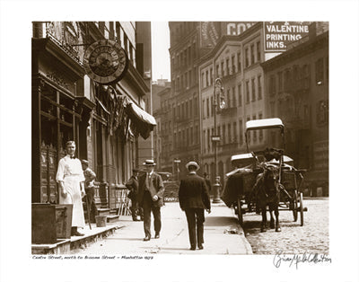 Framed Art Centre Street North to Broome Street, Manhattan, 1907 by Merlis Col...