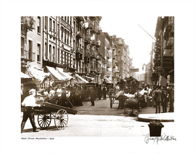Framed Art Mott Street, Manhattan, New York, 1907 by Merlis Collection