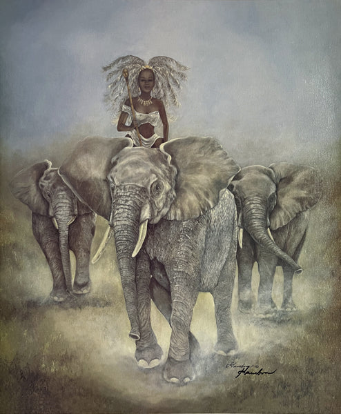 Framed Art Matriarch of Africa by Consuelo Gamboa | 23 7/8 x 19 ¾