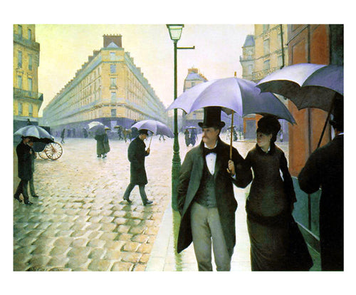 Paris, a Rainy Day, 1877 by Gustave Caillebotte | 9 x 10 7/8 Fine Art Print