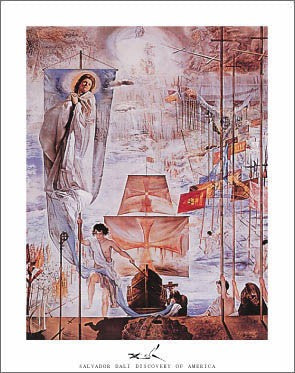 Discovery of America by Salvador Dali | 28 x 22 Fine Art Print
