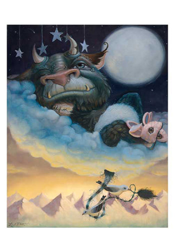 Framed Art Sleep Monster by Leslie Ditto | 20 x 14