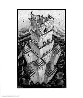 Tower of Babel by M.C. Escher | 25 5/8 x 21 3/4 Fine Art Print