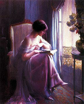 Young Woman Reading by a Window by Delphin Enjolras
