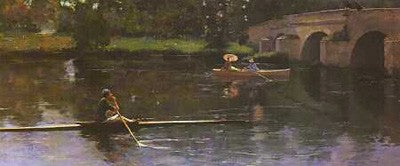 The Bridge at Grez by John Lavery | 16 x 28 Fine Art Print