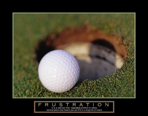 Frustration - Golf Ball Wall Art | 22 x 28 Fine Art Print