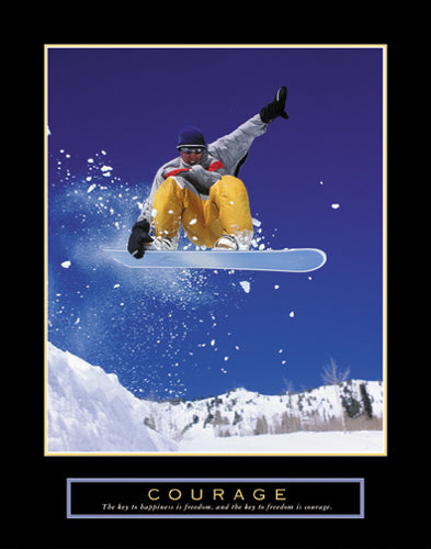 Courage - Snowboarder Wall Art | 28 x 22 Fine Art Print