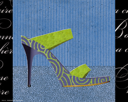 Framed Art Chaussure Bleue 8 x 10