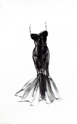 Black Dress with Flair by Tina Amico | 16 x 10 Fine Art Print