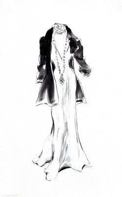 Black Jacket with Necklace by Tina Amico | 16 x 10 Fine Art Print