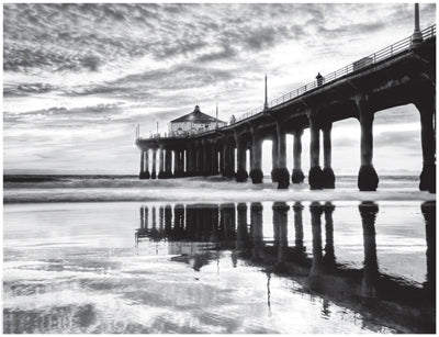 Manhattan Beach Pier Wall Art | 14 x 18 1/4 Fine Art Print