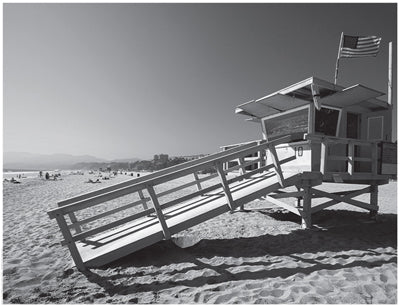 California Lifeguard Stand Wall Art | 14 x 18 1/4 Fine Art Print