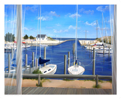 Window on Deon Harbor by Carol Saxe | 17 x 21 Fine Art Print