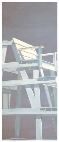Life Guard Stand (grey) by Carol Saxe | 20 ½ x 8 ½ Fine Art Print