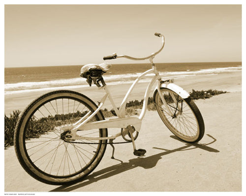Beach Bike Wall Art | 11 1/2 x 14 1/2 Fine Art Print