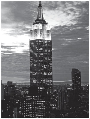 Empire State Evening Wall Art | 24 1/2 x 18 1/2 Fine Art Print
