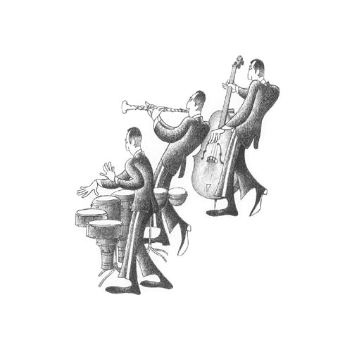 Framed Art Cuban Trio by Roger Vilar | 11 x 11
