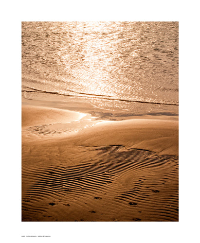 Framed Art Copper Sand Beach 17 x 11