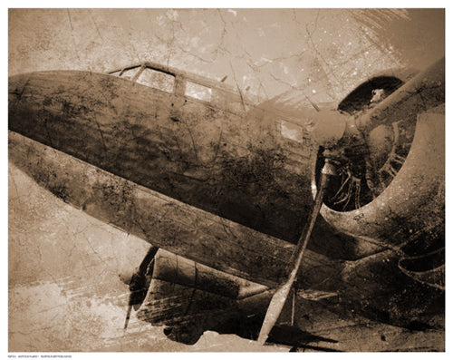 Framed Art Antique Plane 11 1/2 x 14 1/2