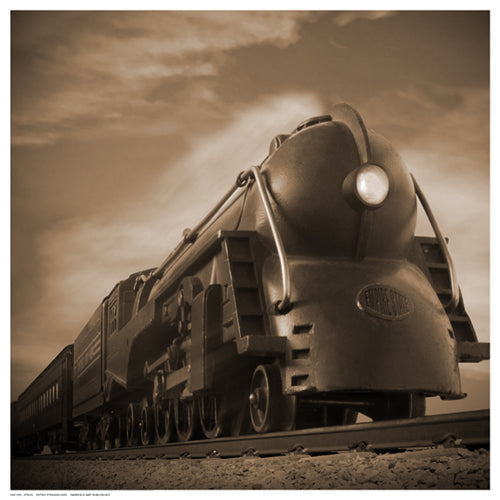 Retro Streamliner by J. Steidl | 12 1/2 x 12 1/2 Fine Art Print