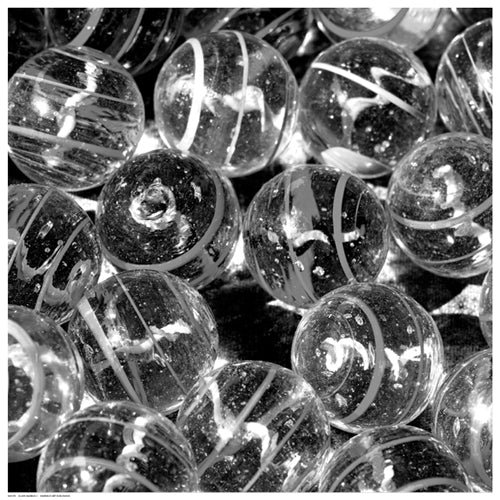 Framed Art Glass Marbles I 16 1/2 x 16 1/2
