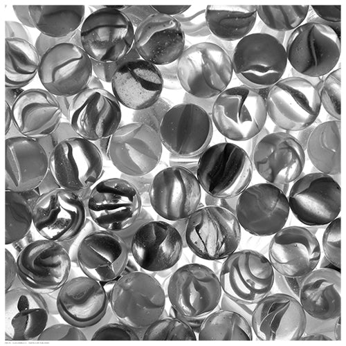 Framed Art Glass Marbles II 16 1/2 x 16 1/2