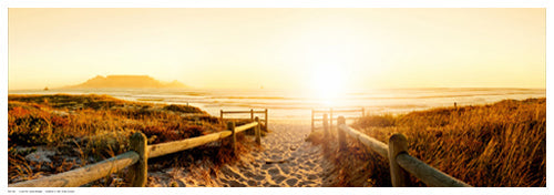 Framed Art Sunset Beach Path 6 ½ x 18 ½