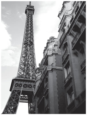 Framed Art Approaching the Eiffel Tower 24 1/2 x 18 1/2