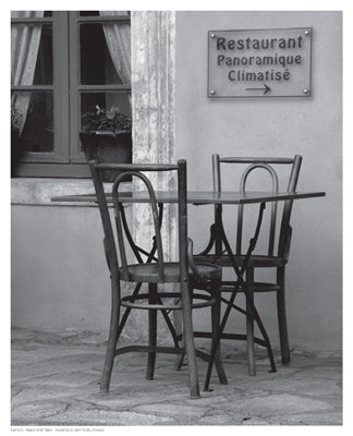 Table for Two Wall Art | 10 1/2 x 8 1/2 Fine Art Print