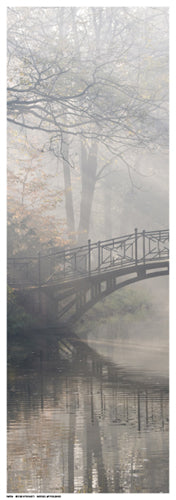 Framed Art Bridge in the Mist I 18 ½ x 6 ½