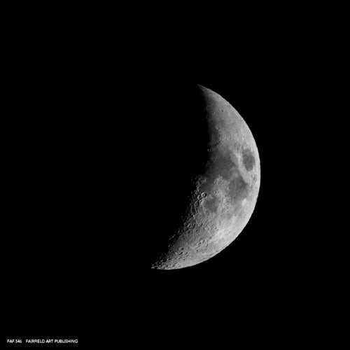 Framed Art Phases of the Moon I 6 x 6