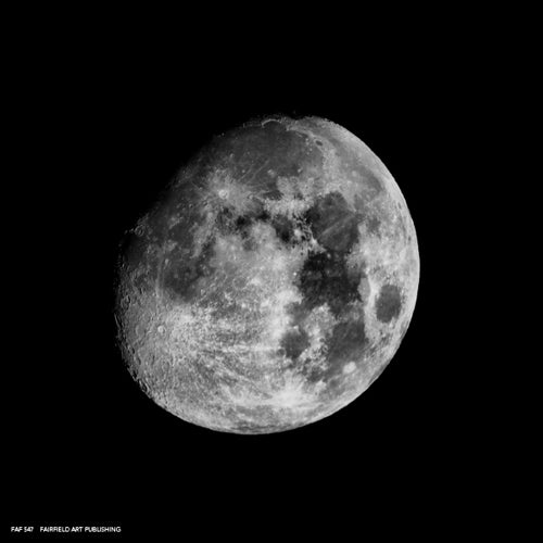 Framed Art Phases of the Moon II 6 x 6