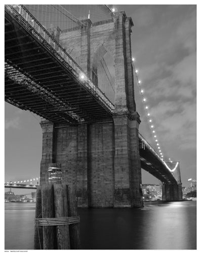 Framed Art Brooklyn Bridge Shadow by Pavone | 14 ½ x 11 ½