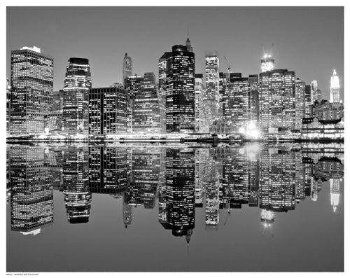 Framed Art Downtown Lights by Mortula | 11 ½ x 14 ½