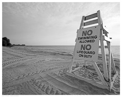 No Swimming Wall Art | 11 1/2 x 14 1/2 Fine Art Print
