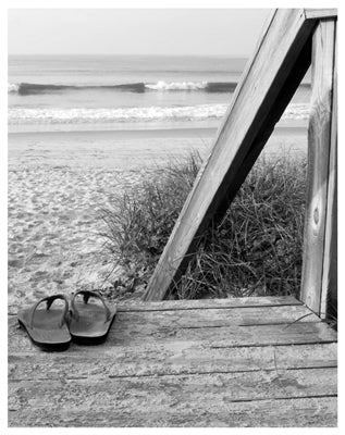 Sandals by the Sea Wall Art | 14 1/2 x 11 1/2 Fine Art Print
