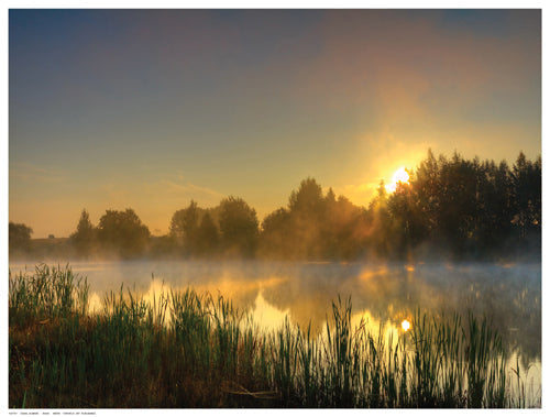 Framed Art Canal Sunrise 12 ½ x 16 ½